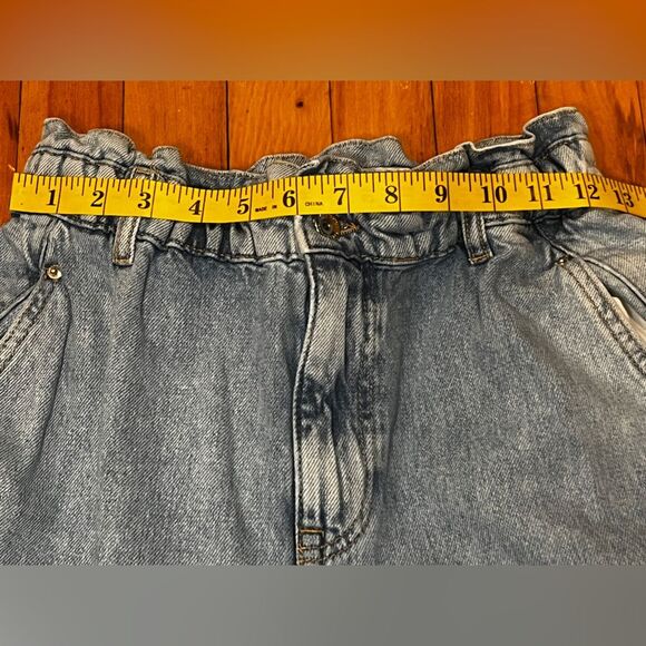 Zara Baggy Paperbag jeans with front patch pockets size 6 - Picture 7 of 9